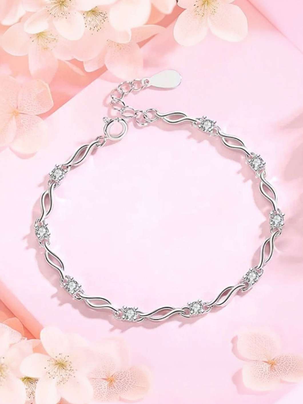 Twisted Silver Alloy Band Bracelet