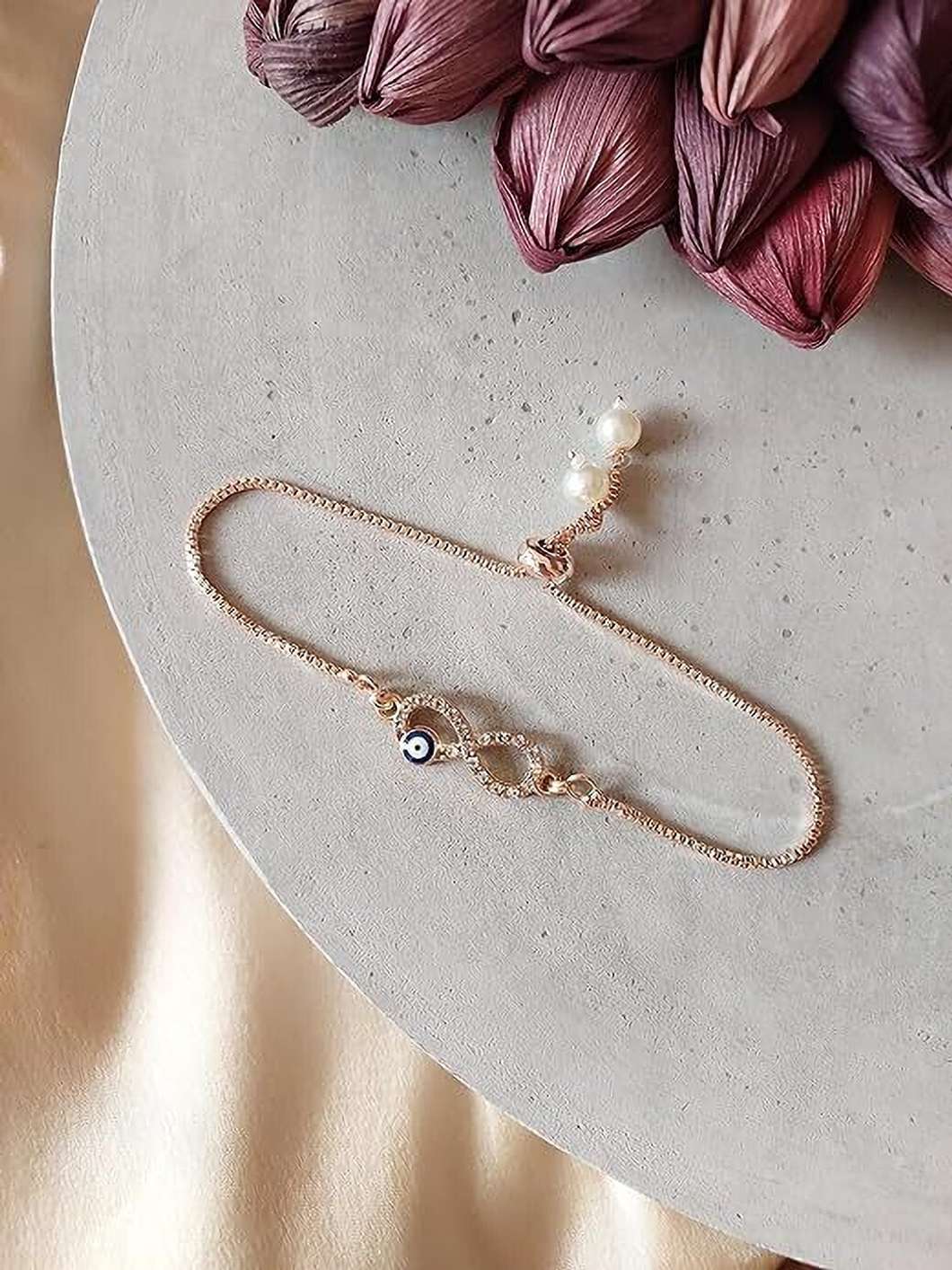 Brass Diamond-Cut Gold-Plated Bracelet